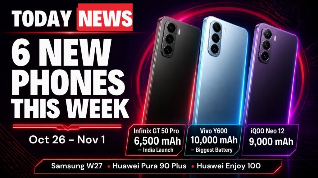 6 new phones this week: Infinix GT 50 Pro 6,500 mAh, Vivo Y600 10,000 mAh, iQOO Neo 12 9,000 mAh